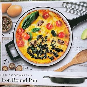 Enameled Cast Iron Round Pan - Green